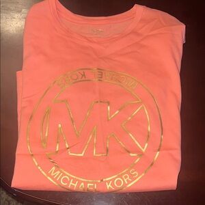 Michael Kors Pink and Gold Short Sleeve Tee